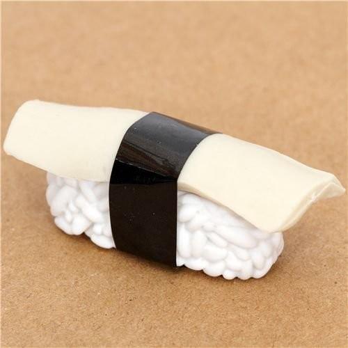 Cuttlefish Sushi eraser from Japan by Iwako