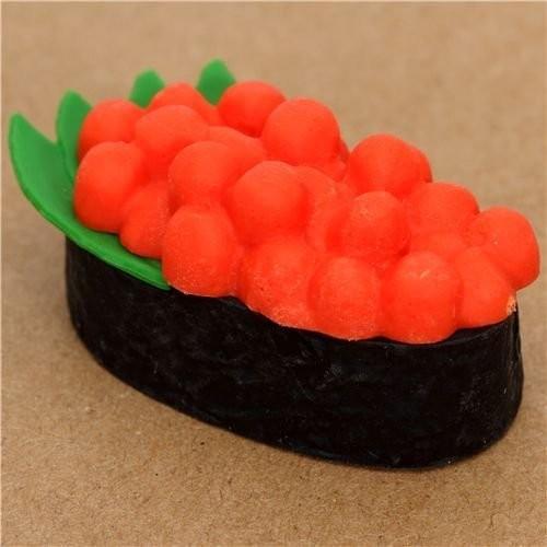 Salmon Roe Sushi eraser from Japan by Iwako