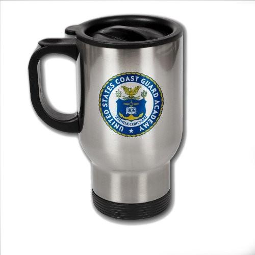 ステンレススチールコーヒーMug with米国沿岸警備隊士官学校( USCGA )シール