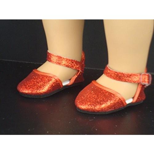 Red Glitter Dress Shoes for the 46cm Doll Made for...