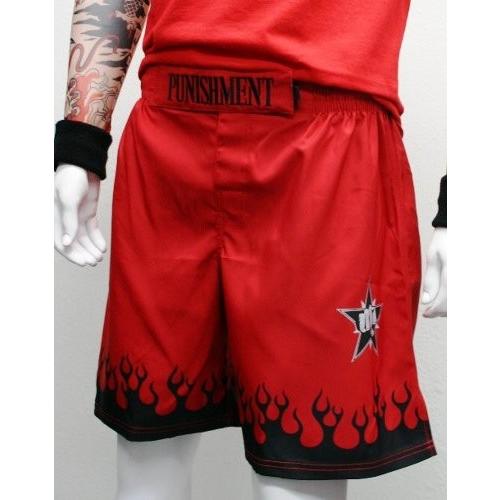 Punishment???レッド/ブラックFlamed Shorts ( Large )