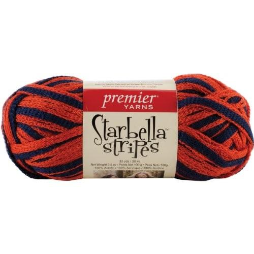 Premier Yarns Starbella ストライプ 毛糸 並太 レッド ブルー 100g 3...