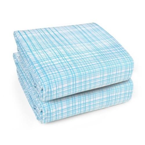 Olli &amp; Lime Hatch Fitted Crib Sheet Set, Blue/Whit...