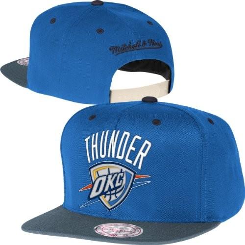 Mitchell &amp; Ness Oklahoma City Thunder XL反射ブルーメンズ帽子