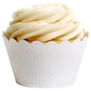 ドレスMy Cupcake標準ホワイトカップケーキラッパー、100のセット