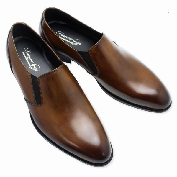 即日発送可 FRANCO LUZI 252 フランコルッチ 日本製 牛革 ローファー スリッポン メ...