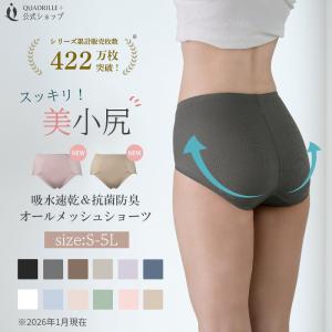 【まとめ買いクーポン対象！7/17 0:00〜7/31 23:59】ツインクロス 速乾オールメッシュショーツガードル カドリールプラス 吸水速乾 ショーツ 汗対策 美尻