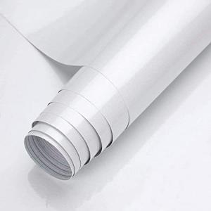 壁紙シール 白 おしゃれ リメイクシート のり付き壁紙