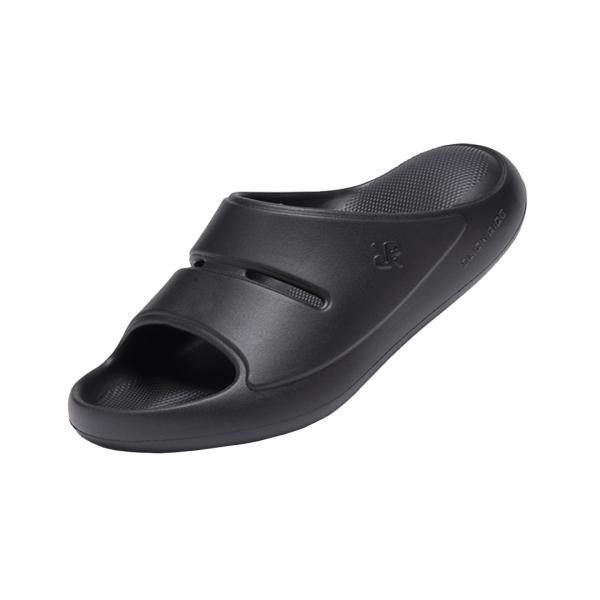 高発クッション リカバリー サンダル (ブラック/S) 室内 疲労回復 スリッパ 超厚底 ルームシュ...