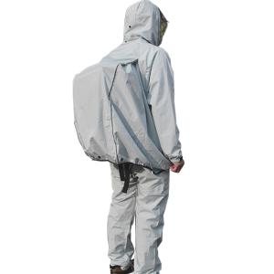 リュック/ヘルメット対応 ストレッチレインウェア(シルバー/4Lサイズ) BAG IN STRETCH RAIN 通勤 通学 レインスーツ SS78G