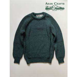 アランクラフト クルーネック フィッシャーマンセーター ニット