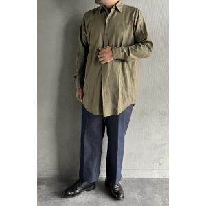 デッドストック 実物 新品 60's チェコ軍 グランパシャツ スリーピングシャツ Czech Republic grandpa shirt DEAD STOCK｜twistbyspot