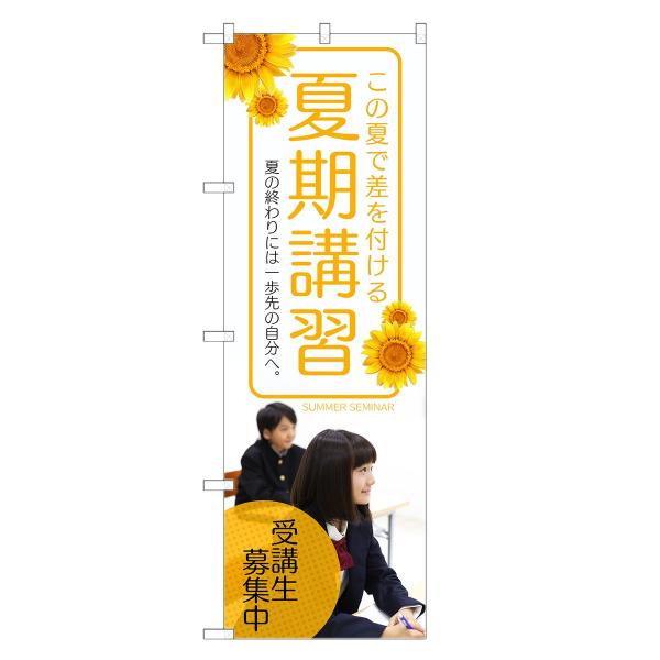 のぼり旗 夏期講習 塾・夏・講習