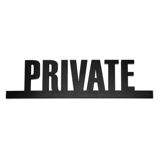 プライベート サイン ドア付 PRIVATE プレート (艶消しブラック)