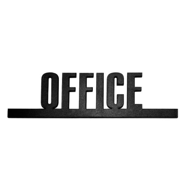 オフィス サイン ドア付 OFFICE プレート (艶消しブラック)