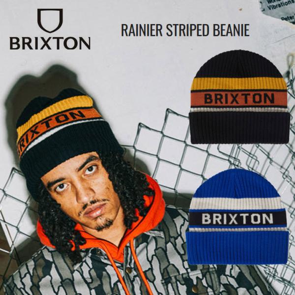 ブリクストン ニット帽 BRIXTON RAINIER STRIPED BEANIE ニットキャップ...