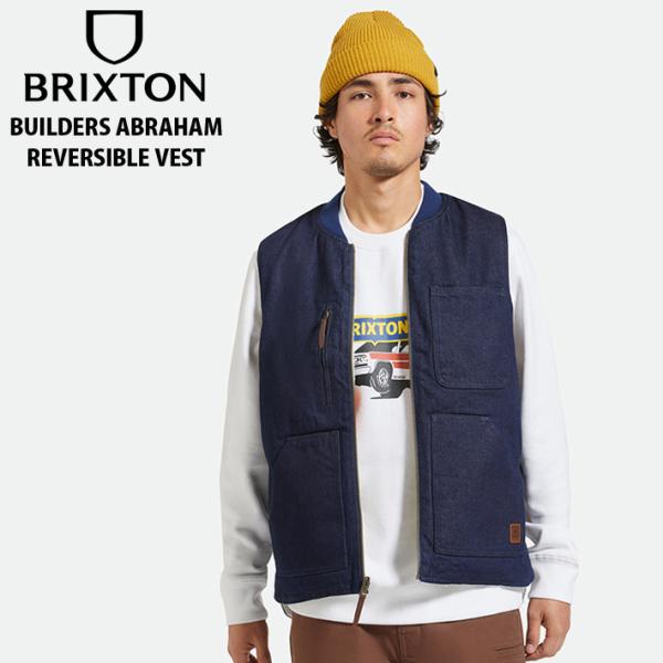 ベスト メンズ ブリクストン BRIXTON  BUILDERS ABRAHAM REVERSIBL...