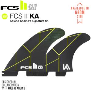 FCS2 エフシーエス2 フィン 送料無料 FCS2フィン ATHLETE SERIES KOLOHE ANDINO TRI FINS  GROM Black/Acid コロヘアンディーノ トライフィン ショートボード｜two-surf