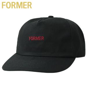 キャップ フォーマー Former Merchandise LEGACY CAP BLACK 帽子 メンズ レディース スケボー サーフィン サーフボード スケートボード ストリート｜two-surf