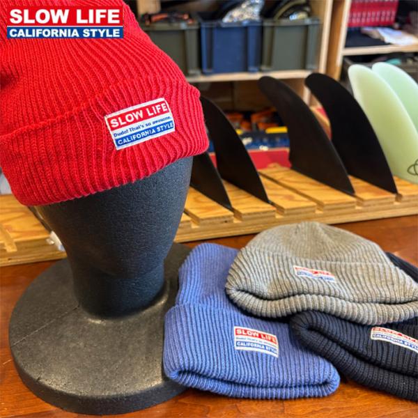 ニット帽 slowlife beanie オリジナル ビーニー コットンビーニー 帽子 メンズ レデ...