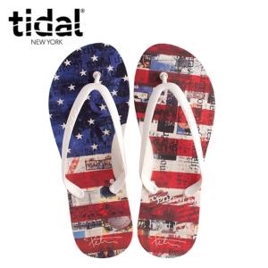 Tidal NEW YORK タイダル ニューヨーク US FLAG ビーチサンダル ビーサン 海水浴 レディース サンダル