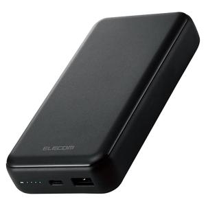 エレコム DE-C34-20000BK ブラック モバイルバッテリー 20000mAh 大容量 ( USB PD対応 ) 20W Type-C×1 USB-A×1｜twoareone