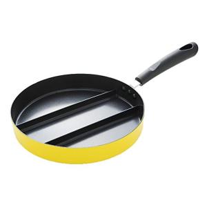 アーネスト A-76728 センターエッグ トリプルパン IH・ガス　両対応　仕切り付きフライパン 卵1個で玉子焼き 時短 玉子焼き たまご焼き 卵焼き