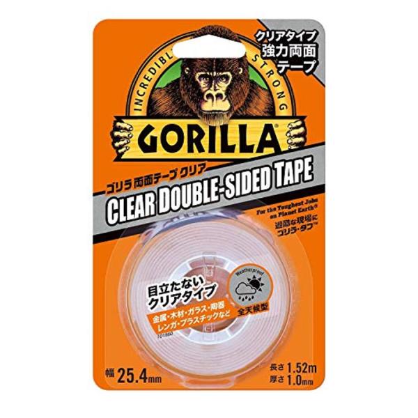 呉工業 ゴリラ強力両面テープ クリア 254mm×152m Gorilla Glue