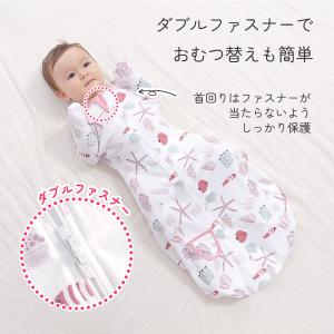 スワドル 夜泣き対策 綿100% おくるみ ベ...の詳細画像2