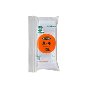 チャック付ポリ袋 B-10 （A4サイズ）×100枚 パック : 梱包資材の店