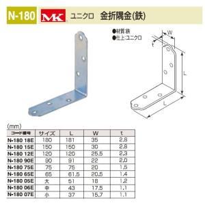 家具転倒防止金具 補強金具 ユニクロ 金折隅金(...の商品画像