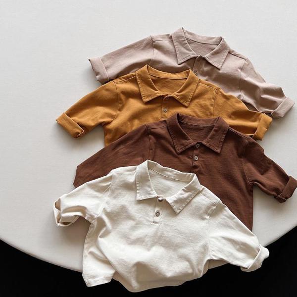 キッズ　ポロシャツ　poloシャツ　子供Tシャツ　女の子 男の子春夏　長袖　シャツ　ス　インナー　カ...