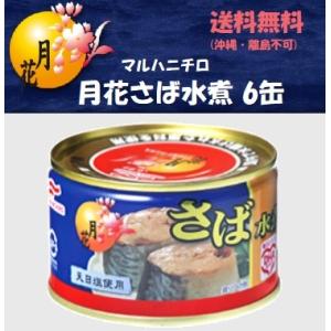 マルハニチロ 月花さば水煮サバ・鯖EO F2号缶(200g) ｘ6缶　送料無料（沖縄・離島不可）｜tybay-store