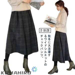 ガウチョパンツ レディース チェックパンツ 大き...の商品画像