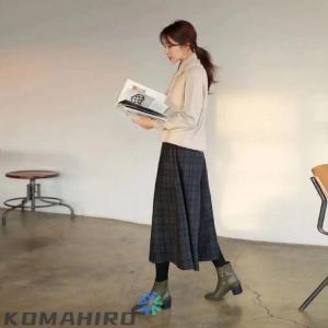 ガウチョパンツ レディース チェックパンツ 大...の詳細画像2