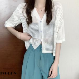 uvカット 半袖 重ね着 春 カーディガン シ...の詳細画像1