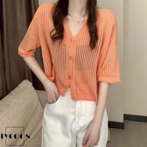 uvカット 半袖 重ね着 春 カーディガン シ...の詳細画像3