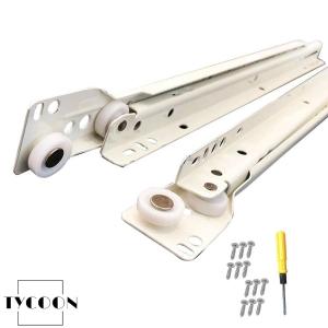 引き出し スライドレール 伸縮式 キッチン用引き出しレール、キーボード ブラケット 25 30 35 40 45 50 55cm 引き出し レール スライド金具 ローラータイプ底付｜tycoon