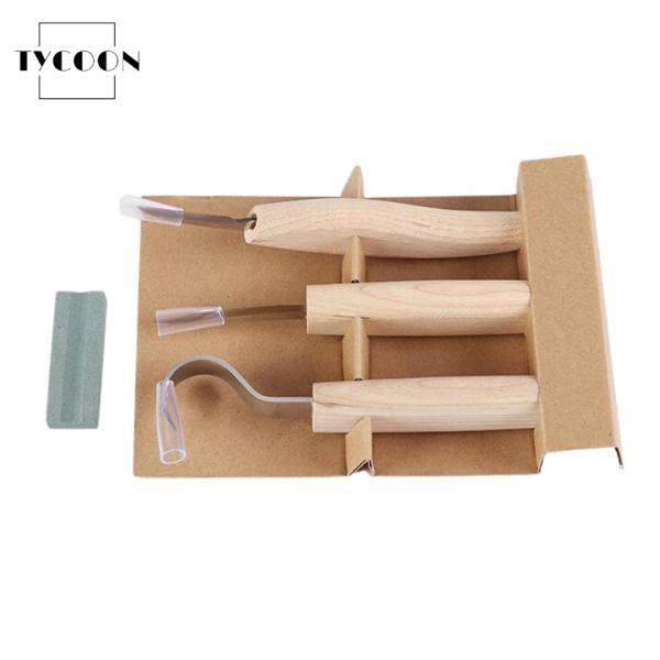 木彫りツール、4ピース/セットDIY用プロフェッショナル彫刻ノミナイフキット