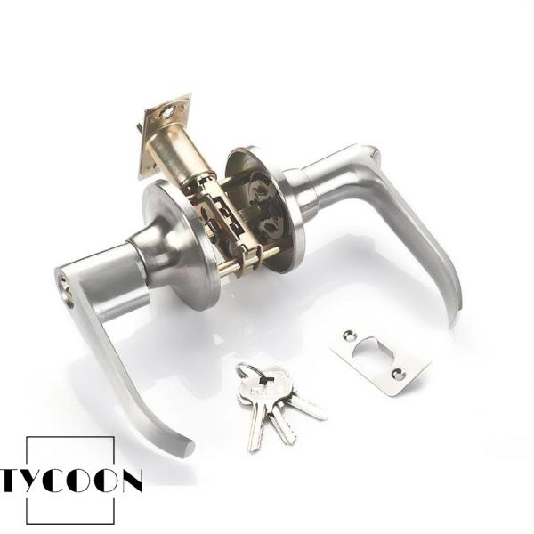 ドアノブ 鍵付き レバーハンドル ドアレバー 浴室ドアノブ トイレ用 玄関ドアノブ 住宅室内用レバー...