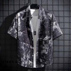 アロハシャツ メンズ 接触冷感 開襟 半袖 総...の詳細画像2