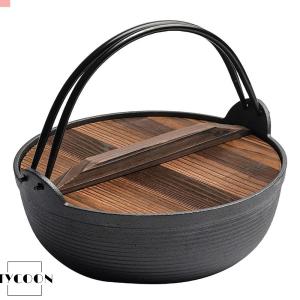 送料無料 ◇ 南部鉄器 しゃぶしゃぶ鍋 鈴木主善堂 三つ穴鍋 幅290×奥行
