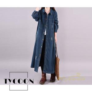 デニムワンピース シャツワンピース ジーンズ ...の詳細画像1
