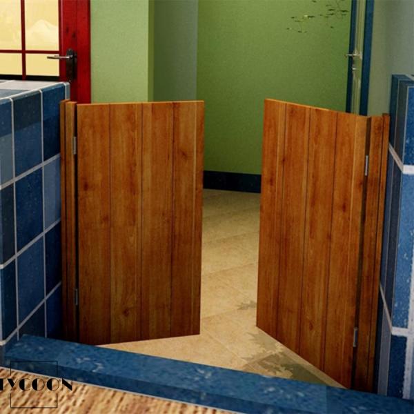 無垢材 パブ カウボーイドア、 180度回転 スイングドア、 玄関ドア パッセージ フェンスゲート、...