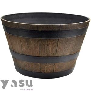 鉢 植木鉢 植物鉢 模造木製バレル 耐久性 樹脂 プランター 特大 盆栽 プラスチックジューシーな植木鉢 屋外 屋内 植物コンテナ 庭園の装飾