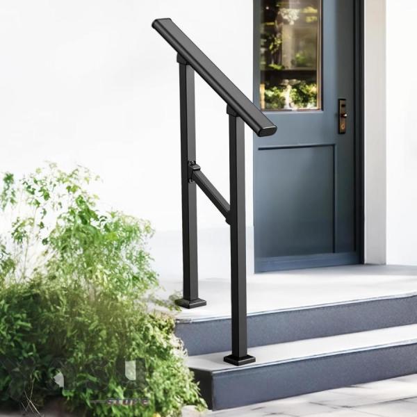 屋外手すり 階段 室内 玄関 階段用 DIY 手摺 ステップ用手すり 角度調整可能 錬鉄製手摺り 廊...