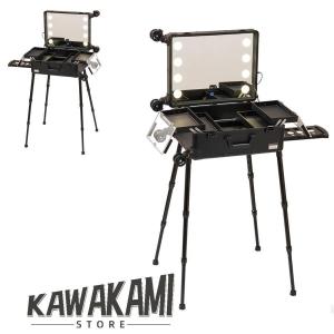 メイクボックス 大容量 プロ用 コスメボックス 持ち運び メイクポーチ メイク収納 化粧箱 ネイルケース バニティケース メイクキャリーケース 4輪 キャスター付