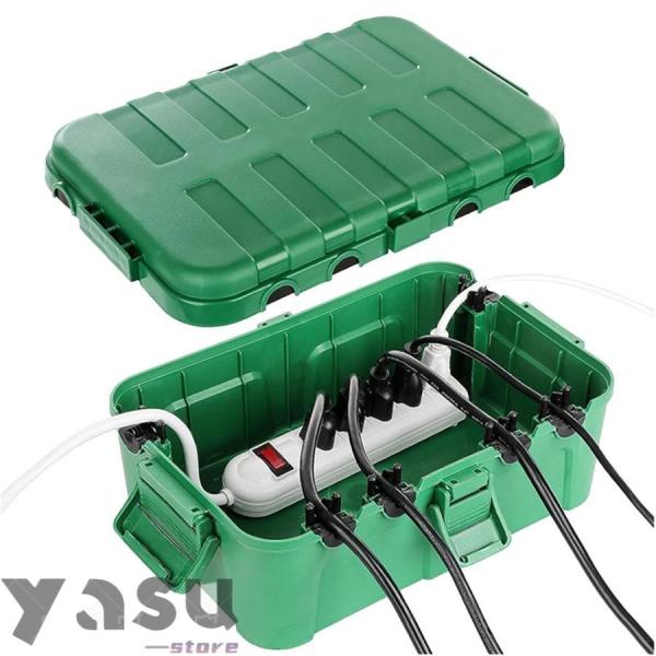 屋外 電源ボックス 防雨型 延長コードカバー コンセントカバー コンセントボックス 耐候性 防水電気...