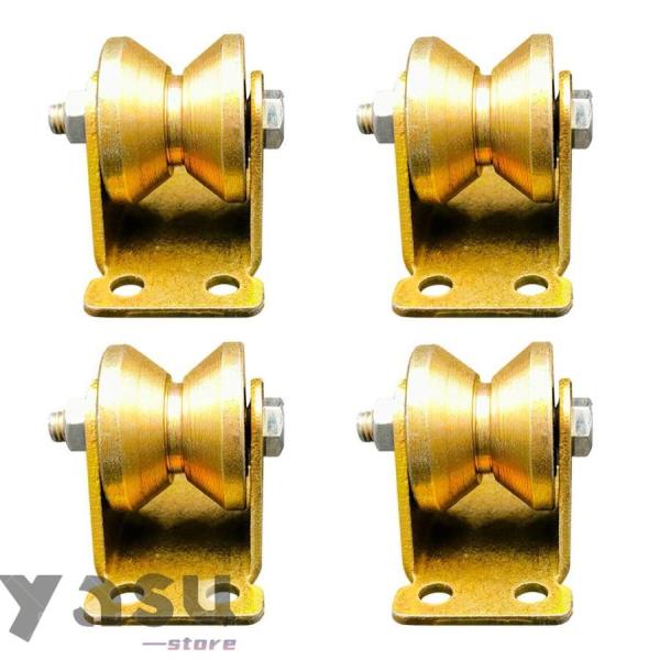 V溝トラックホイール、ヘビーデューティリジッドキャスター、スライドドアローラー、ダブルベアリング、シ...