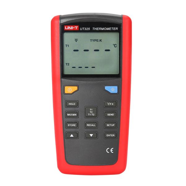 UNI-T 接触式温度計 UT325 デジタル温度計 温度測定 温度プローブ偏差調整 単位変換 デー...